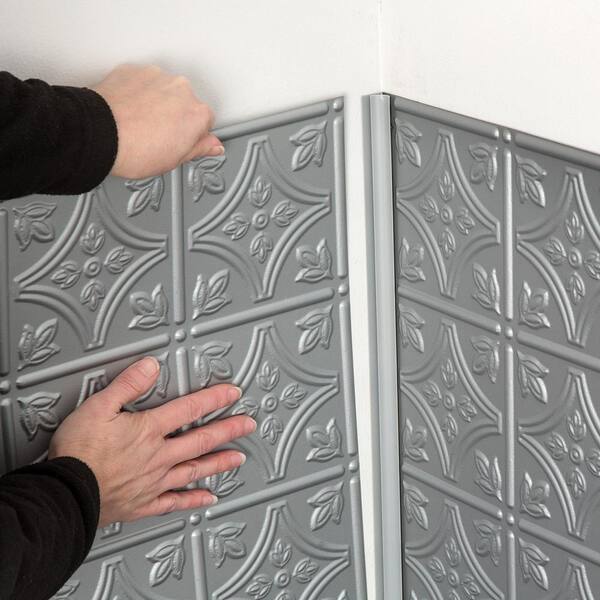 Fasade® Argent Silver Backsplash Accessory Kit - 9 Piece