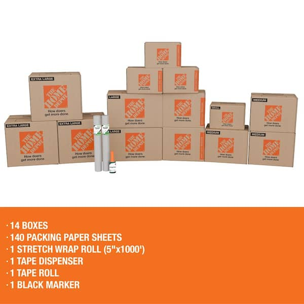 The Home Depot 14-Box Garage Moving Box Kit