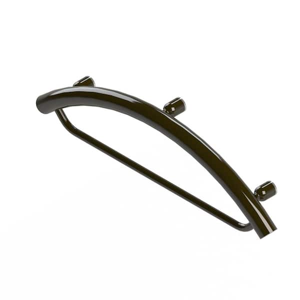 24 in. Concealed Screw Grab Bar and Towel Bar, 2-In-1 Designer Grab Bar ADA Compliant in Oil Rubbed Bronze