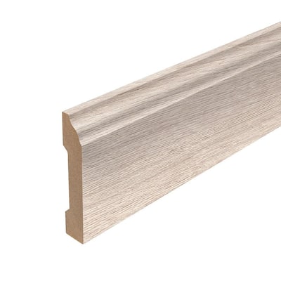 Magnolia 0.62 in. T x 3.3 in. W x 94.5 in. L Textured Wood Look Laminate Moulding/Trim Base Molding