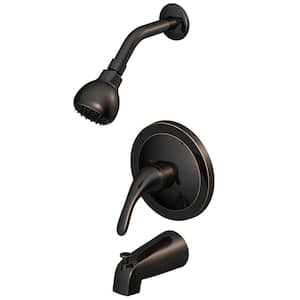 Builders 1-Handle 1-Spray Tub and Shower Faucet in Oil Rubbed Bronze (Valve Included)
