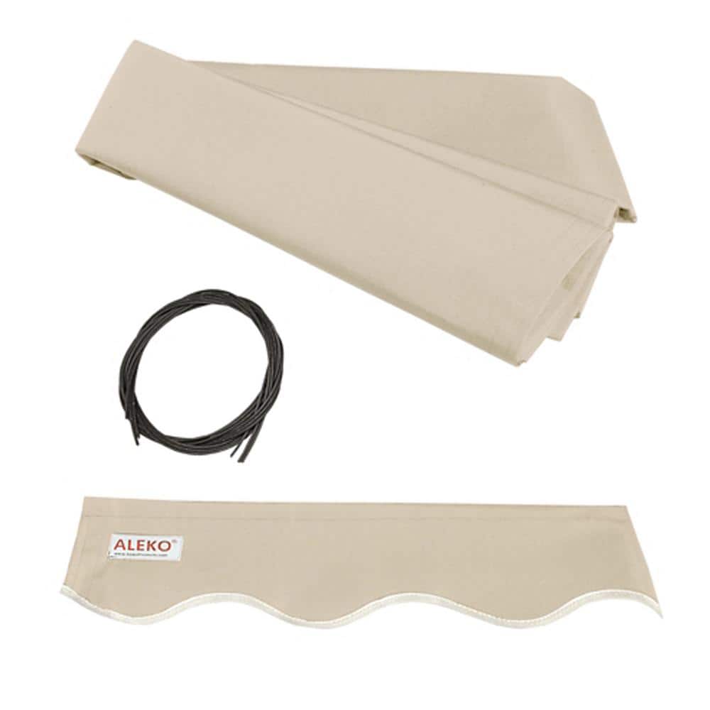 Ivory 10' x 8' Retractable Patio Awning Fabric Replacement