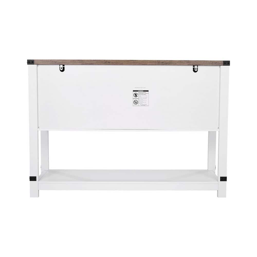 Coffee Bar Cabinet, 47.3 x 15.7 x 32.7in. Farmhouse Coffee Bar Cabinet with 4-Tier Storage, Coffee Bar Table, Barn Doors price history on PriceWatchPro
