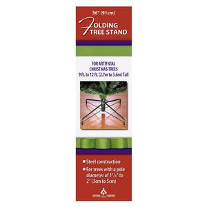 National Tree Company 24 in. Folding Metal Tree Stand for 6-1/2 ft. to ...