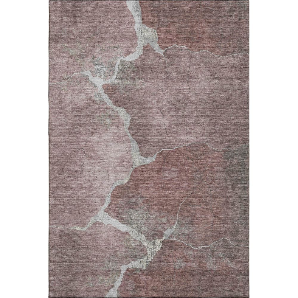 Mayfield Premium Machine Washable Abstract AMF1889 Mauve 3 ft. x 5 ft. Area Rug price history on PriceWatchPro