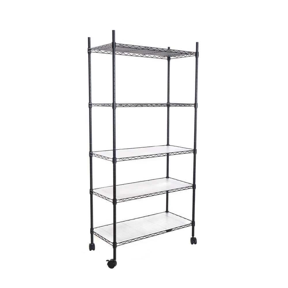 5-Tier Commercial Grade Heavy Duty Metal Shelving (14 in. W x 60 in H x 30 