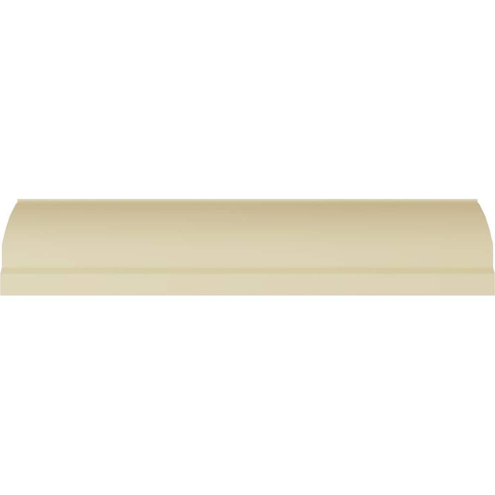 Primed White Polyurethane Classic Crown Moulding Sample, 12" Length