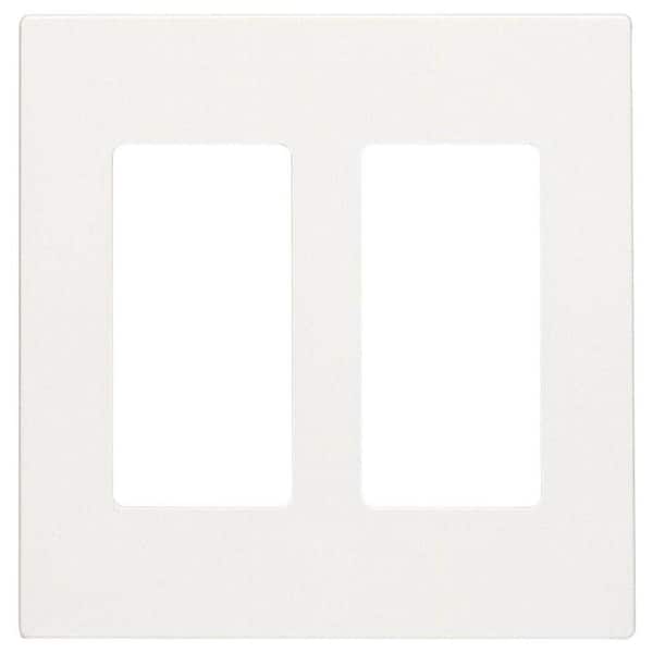 Leviton White 2-Gang Decorator/Rocker Wall Plate (1-Pack)