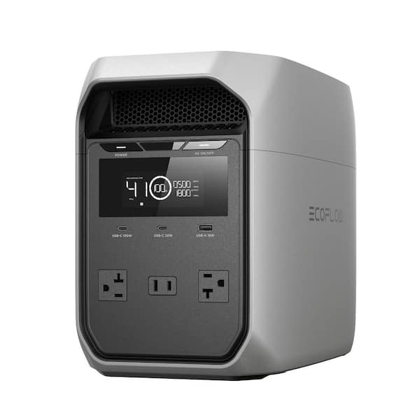 発電機・ポータブル電源 EcoFlow DELTA 3 1024Wh 1500W EcoFlow 1800-Watt DELTA 3 Classic, 1024Wh LFP Portable Power