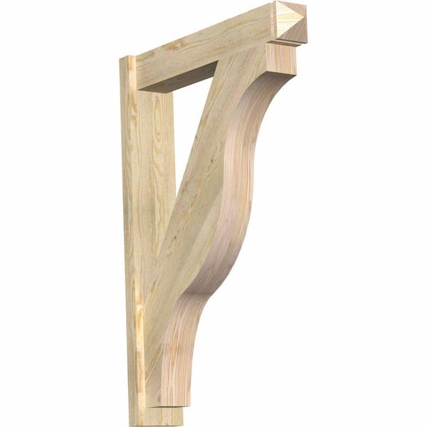 Ekena Millwork 6 in. x 42 in. x 30 in. Fuston Arts and Crafts Rough Sawn Douglas Fir Outlooker