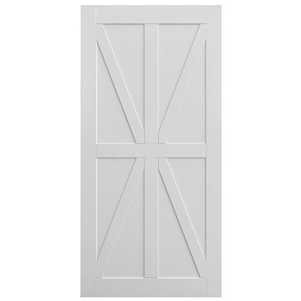 WRIGHTMASTER 28 in. x 80 in. White Primed MDF Pozi Shape Interior Panel Door