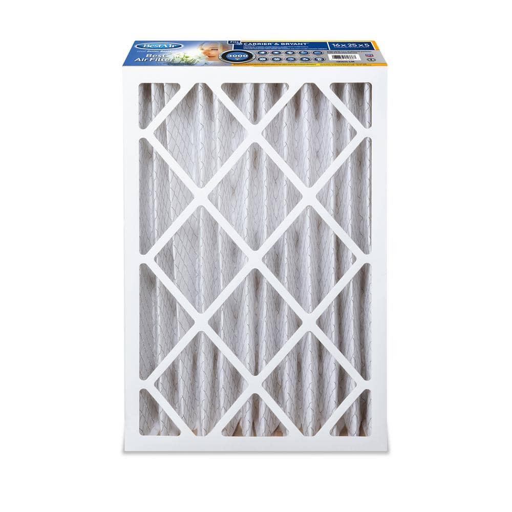 BESTAIR PRO Furnace Air Filter,16x25x5,MERV 13,PK2 5-1625-13-2 