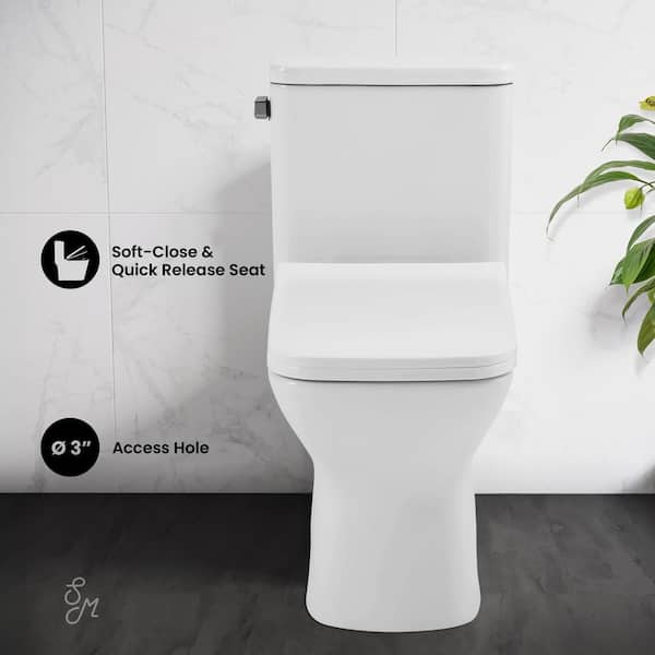 Swiss Madison Carre 1-piece 1.28 GPF Single Flush Square