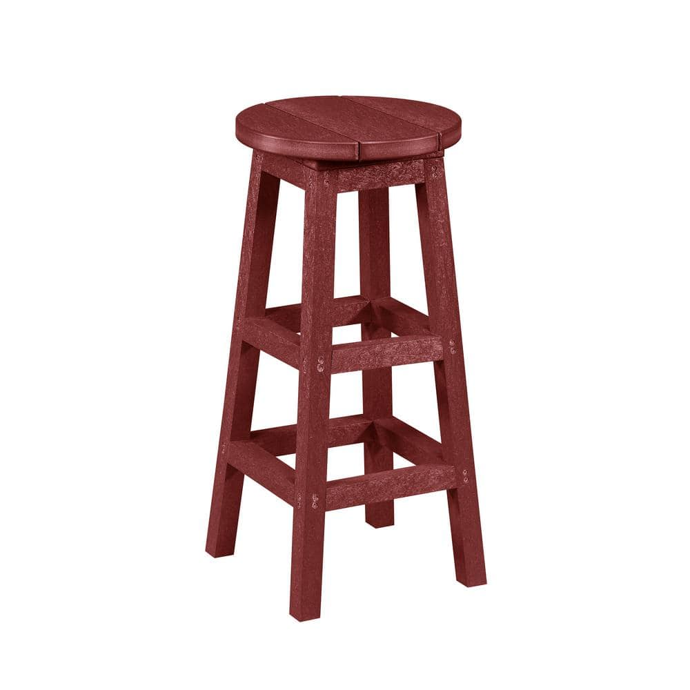 Recycled Plastic Red Rock Outdoor Bar Stool