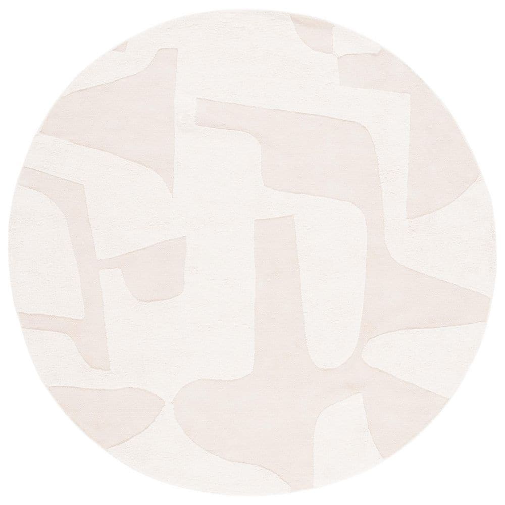 Casablanca 8 ft. x 8 ft. Ivory Geometric High-Low Round Area Rug price history on PriceWatchPro