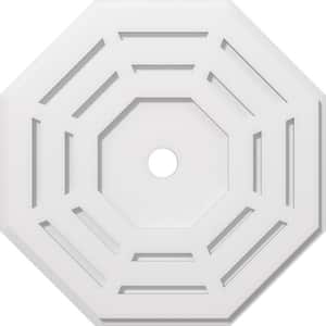 1 in. P X 8-3/4 in. C X 22 in. OD X 2 in. ID Westin Architectural Grade PVC Contemporary Ceiling Medallion