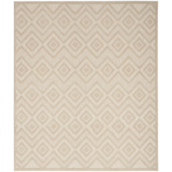 Nourison Versatile Cream 8 ft. x 10 ft. Diamond Contemporary Indoor Area Rug