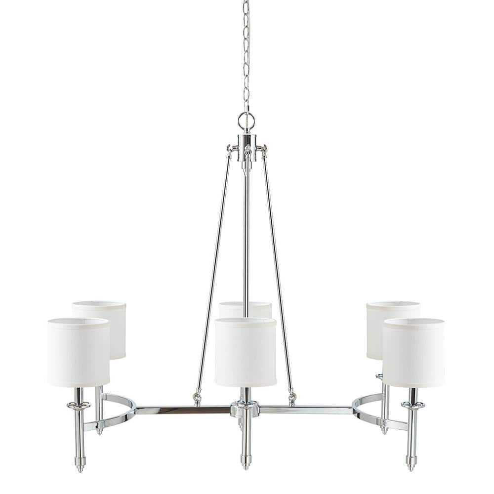 Elegenza 6-Light Chrome Chandelier price history on PriceWatchPro