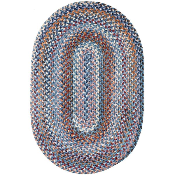 Annie Blue Dragon 3 ft. x 5 ft. Oval Indoor Braided Area Rug