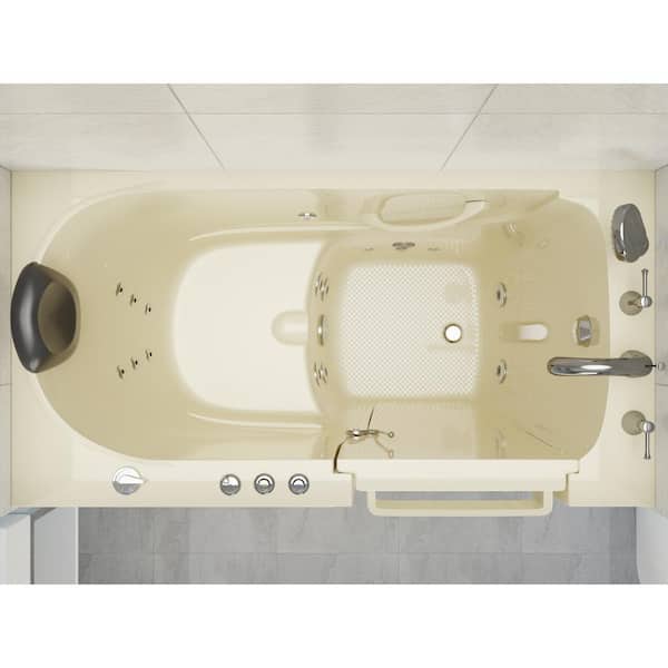 Safe Premier 52.75 in. x 60 in. x 26 in. Right Drain Walk-in Whirlpool Bathtub in White Safe Premier 52.75 in. x 60 in. x 26 in. Right Drain Walk-in Whirlpool Bathtub in White