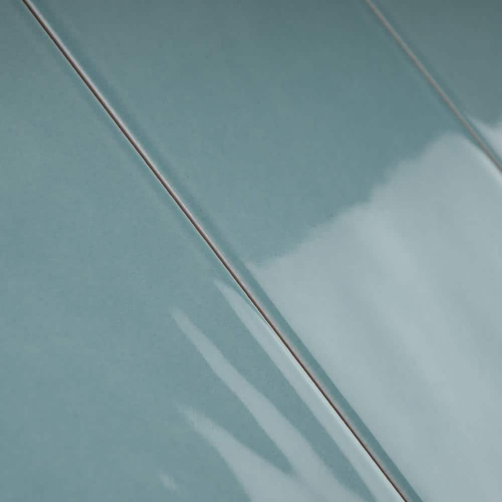 Acqua Blue Glossy Ceramic Subway Wall Tile 3x12