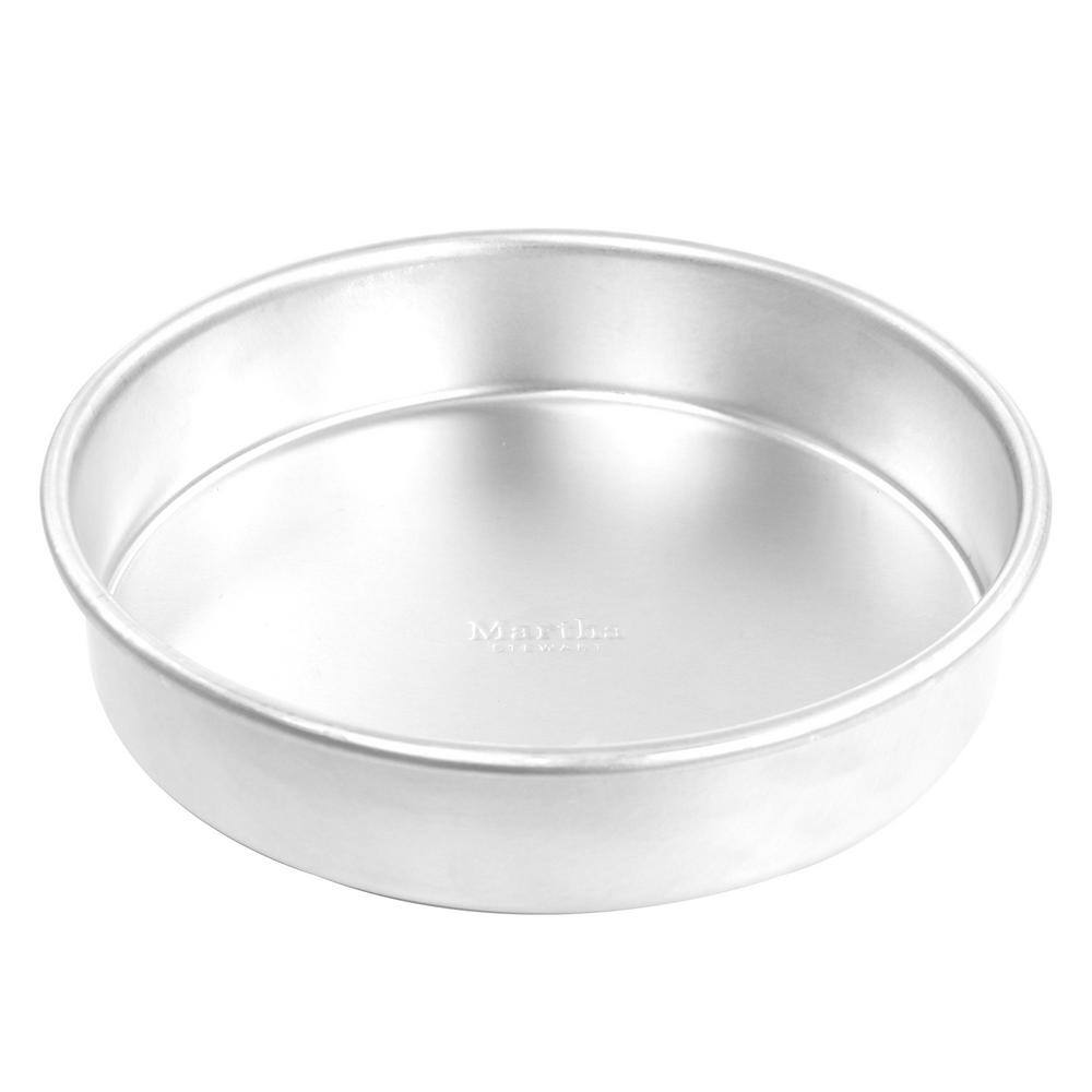Martha Stewart Gallen 8 Inch Round Cake Pan - Carbon Steel Nonstick Baking Pan In Cool Grey