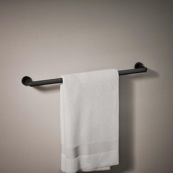 湯さま KOHLER Kumin 24 in. Towel Bar in Matte Black K-97882-BL - The Home