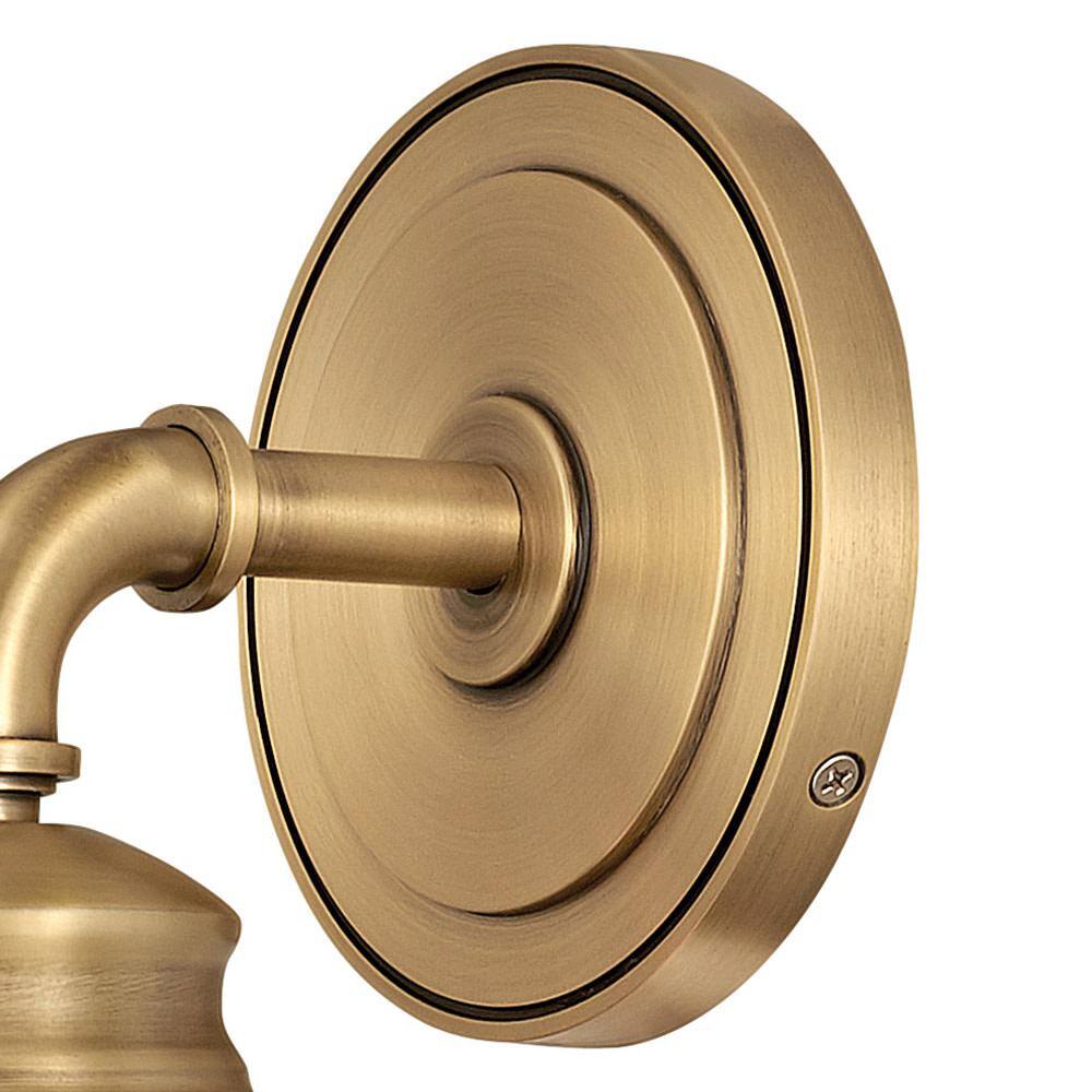 Heritage Brass Dimmable Outdoor Wall Light with Clear Glass