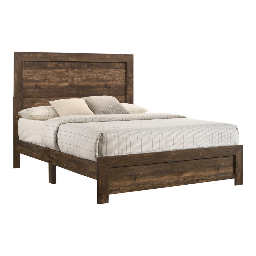 Jamson Brown Walnut Queen Panel Bed