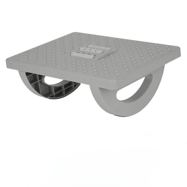 Angel Sar Comfortable Ergonomic Rocking Foot Rest with Foot Massage Feet Stand for Office and Home, Gray