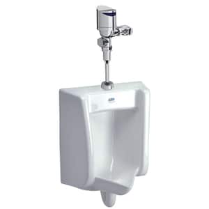 Elongated Floor Mounted Toilet Bowl Only System w/.125 GPF Battery Powered Flush Valve, 14 in. H in White