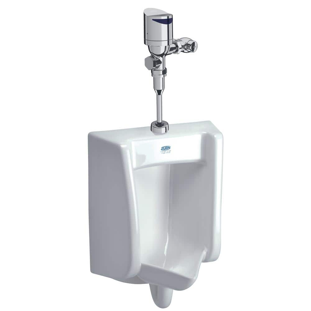 One 0.5 GPF Top Mount Urinal System with Battery Powered Sensor Flush Valve in White -  Zurn, Z.UR2.S.TM