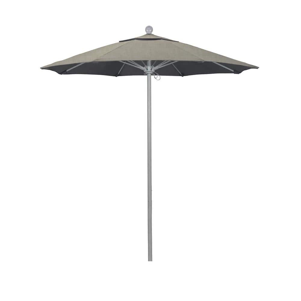 7.5 ft. Grey Woodgrain Aluminum Commercial Market Patio Umbrella FiberglassRibs and Push Lift in Spectrum Dove Sunbrella price history on PriceWatchPro