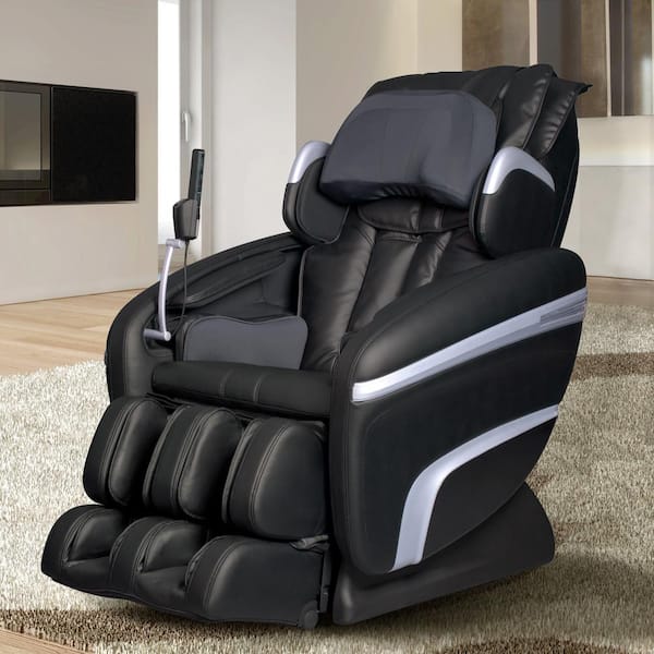 Titan Osaki Black Faux Leather, Osaki Brown Faux Leather Reclining Massage Chair By Titanium