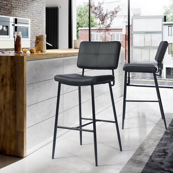 black leg adjustable bar stool