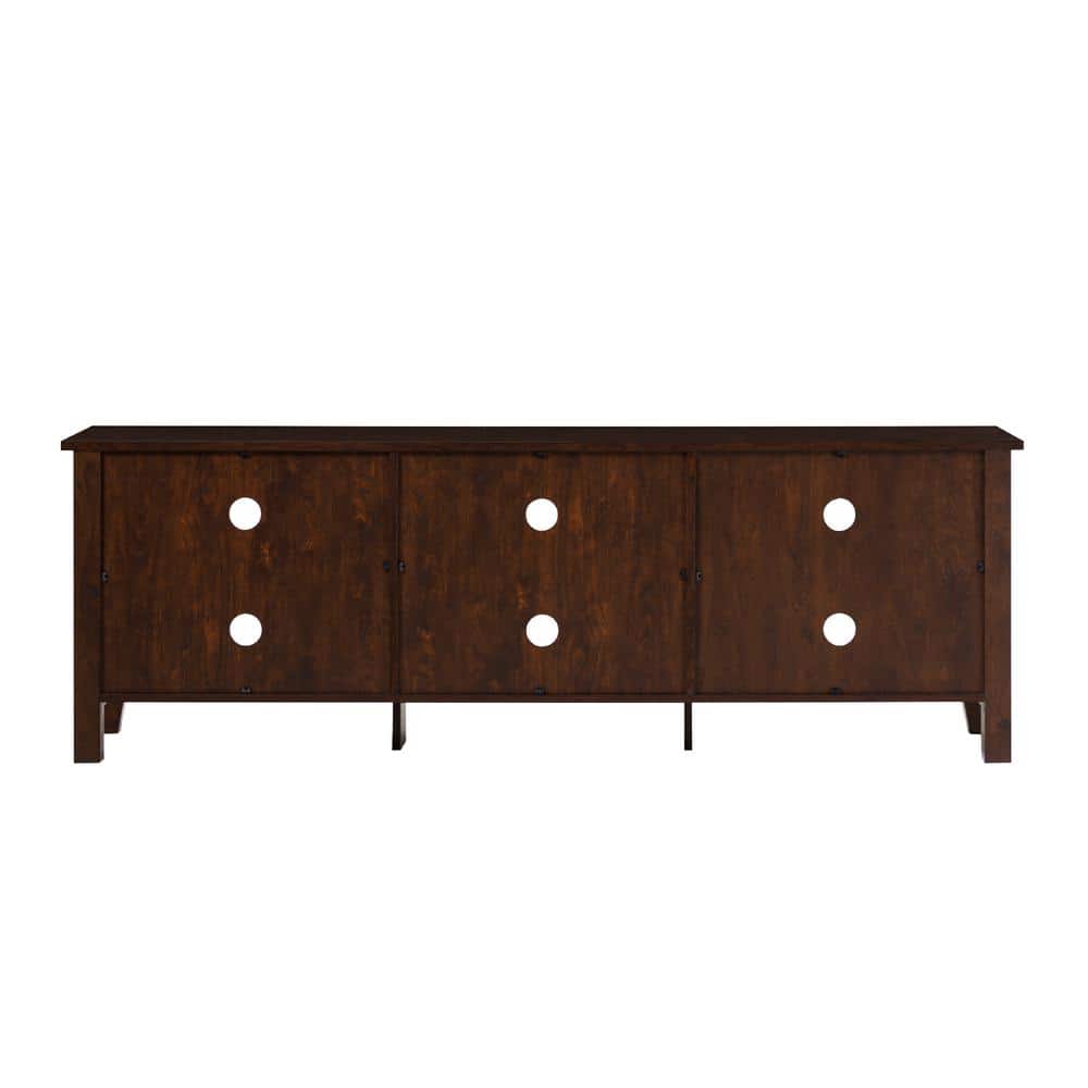 Classic Brown 70-inch Laminate MDF TV Stand with Adjustable Shelving