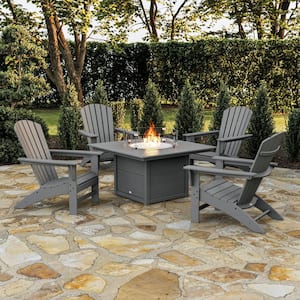 POLYWOOD Grant Park 5-Piece Plastic Patio Adirondack