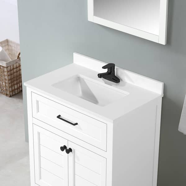Home Decorators Collection Branine 30 in. W x 19 in. D x 33 in. H Single  Sink Freestanding Bath Vanity in Deep Blue with White Cultured Marble Top  B30X20068 - The Home Depot