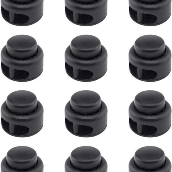 Heavy Duty Double Hole Drawstring Stopper Fastener for No Tie Shoelaces