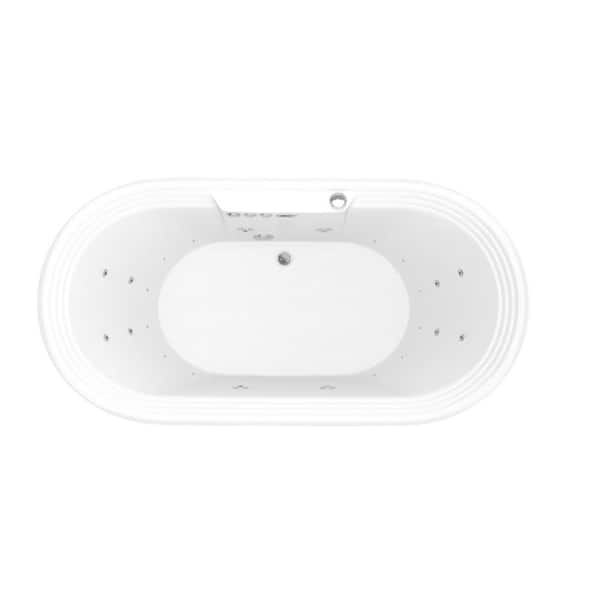 ANZZI Sofi 67.37 in. x 33 in. Acrylic Flatbottom Whirlpool and Air 