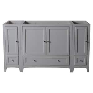 Oxford 60 in. W Traditional Bath Vanity Cabinet Only in Gray
