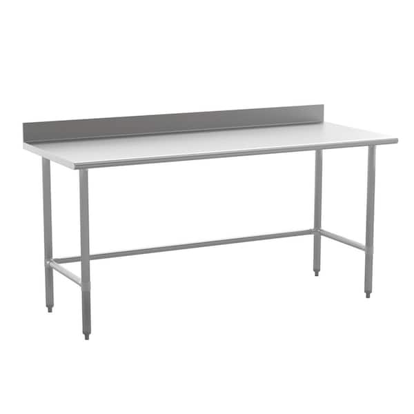 Carnegy Avenue Stainless Steel Metal 72 in. Kitchen Prep Table