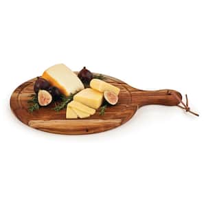 Country Home Acacia Wood Cheese Board Paddle Acacia Wood Charcuterie Board, 15.8 in. x 11.9 in. Gourmet Gift Set