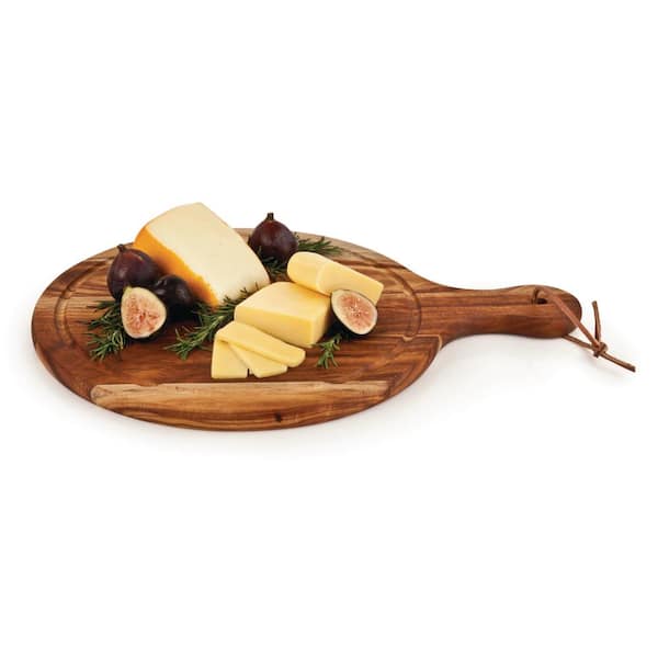Twine Country Home Acacia Wood Cheese Board Paddle Acacia Wood Charcuterie Board, 15.8 in. x 11.9 in. Gourmet Gift Set