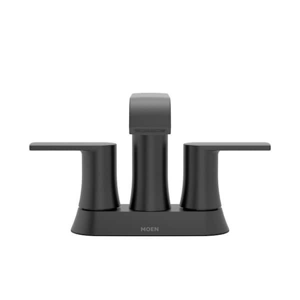 MOEN Genta 4 in. Centerset Double-Handle Bathroom Faucet with