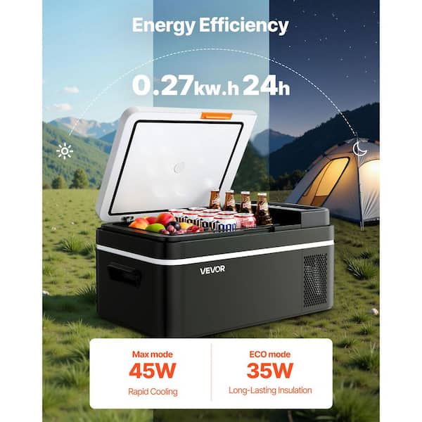 VEVOR 0.7 cu. ft. Mini Fridge in Grey 30-Can without Fridge and