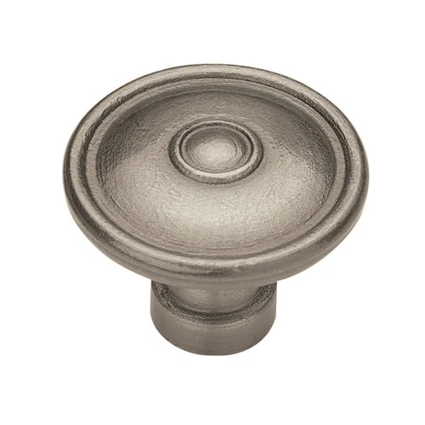Liberty Rustique 1-1/2 in. (38mm) Antique Pewter Ringed Cabinet Knob