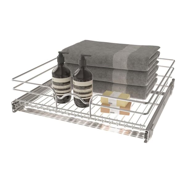 1pc Kitchen Cabinet Under Shelf Wire Basket Storage Organizer With