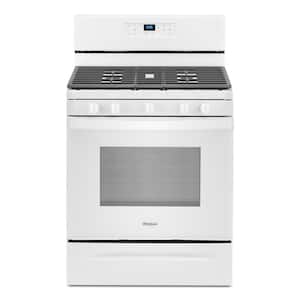 5.0 cu. ft. Gas Range with Self Cleaning and Center Oval Burner in White