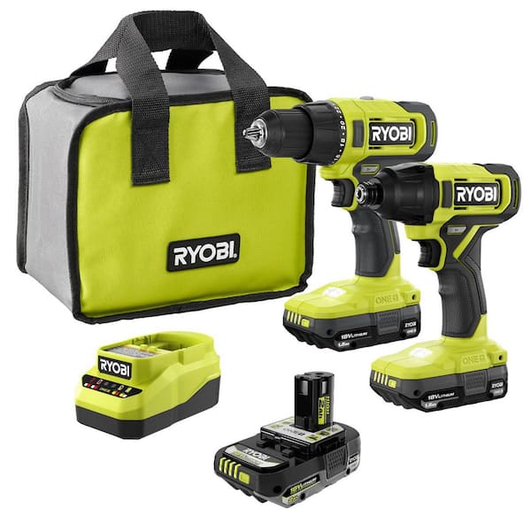 ONE+ 18V Cordless 2-Tool Combo Kit w/ Drill/Driver, Impact Driver, Batteries, Charger, & 2.0 Ah HIGH PERFORMANCE Battery